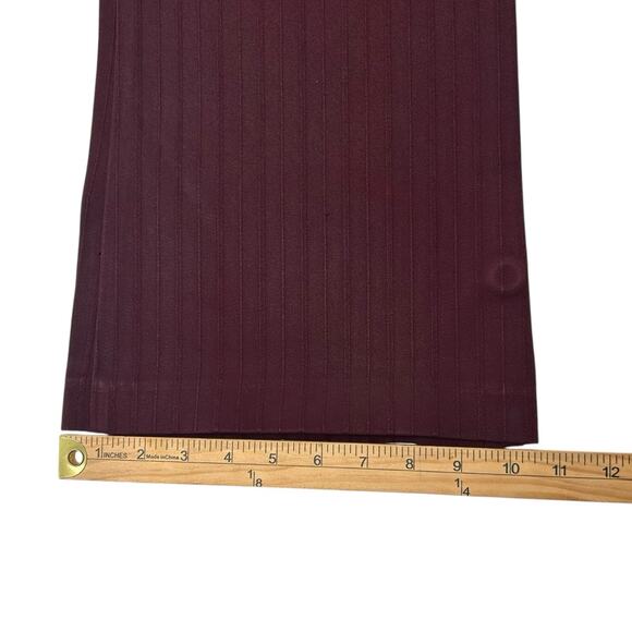 VTG A.Byer Women Sz 9 Wine Red Pinstripe Dress Pant Trouser Office Siren Career - Picture 16 of 16
